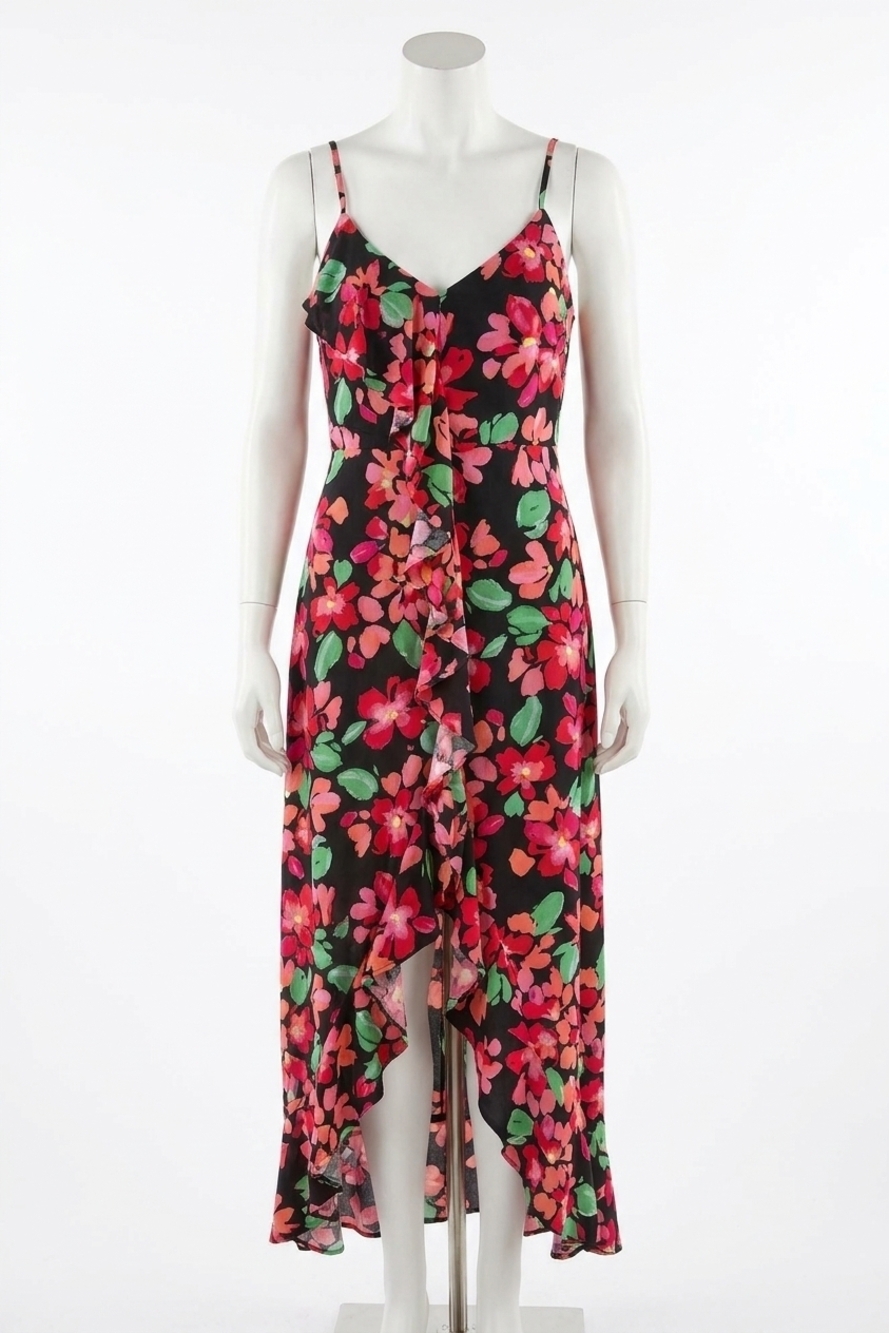 NEW ANDREE BY UNIT ruffled maxi dress in floral red